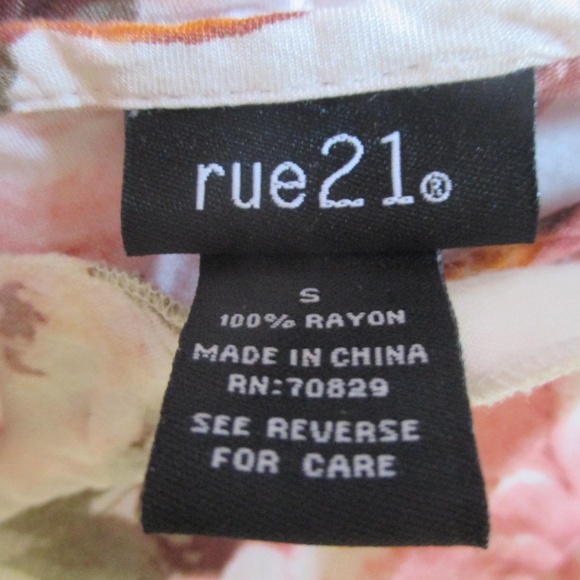 Rue21 Pink, Orange, and Brown Floral Dress - Picture 7 of 7